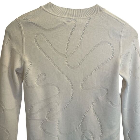 HELMUT LANG Cream Jacquard Long Sleeve Top - Picture 6 of 10
